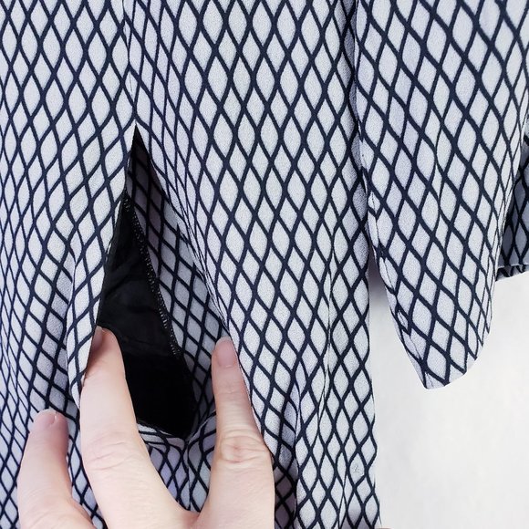 Marc Jacobs Black/Grey Lattice Print Dress sz 6 - Picture 9 of 13